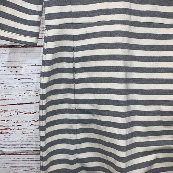 Gap Stripe Ponte Dress Heather Gray Size Medium - Picture 5 of 10